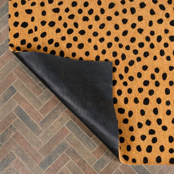 Daphne Modern Classic Animal-spot Bordered Coir Area Rug